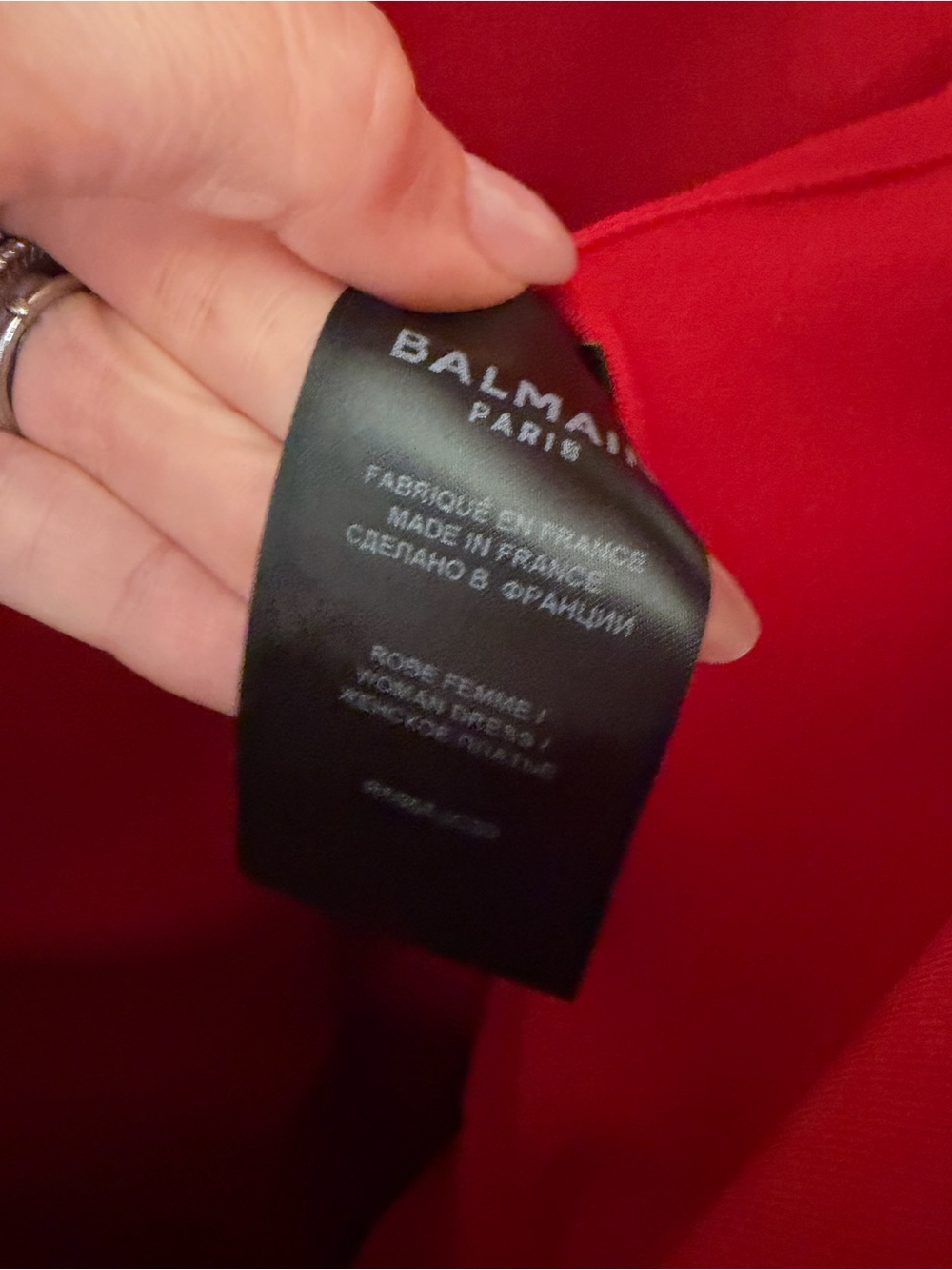 Balmain Red Draped Sleeveless Mini Dress - Picture 8 of 8